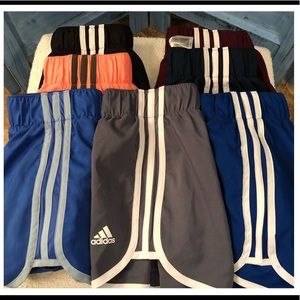 7 pairs of Adidas running shorts.